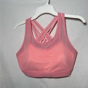 Fabletics Pink Crisscross Sports Bra